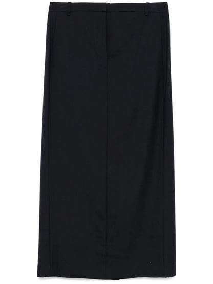 Concealed-Fastening Midi Skirt