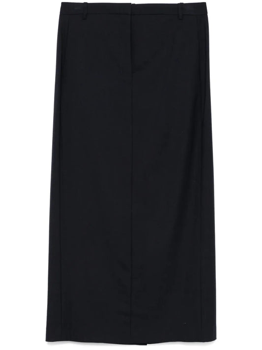 Concealed-Fastening Midi Skirt
