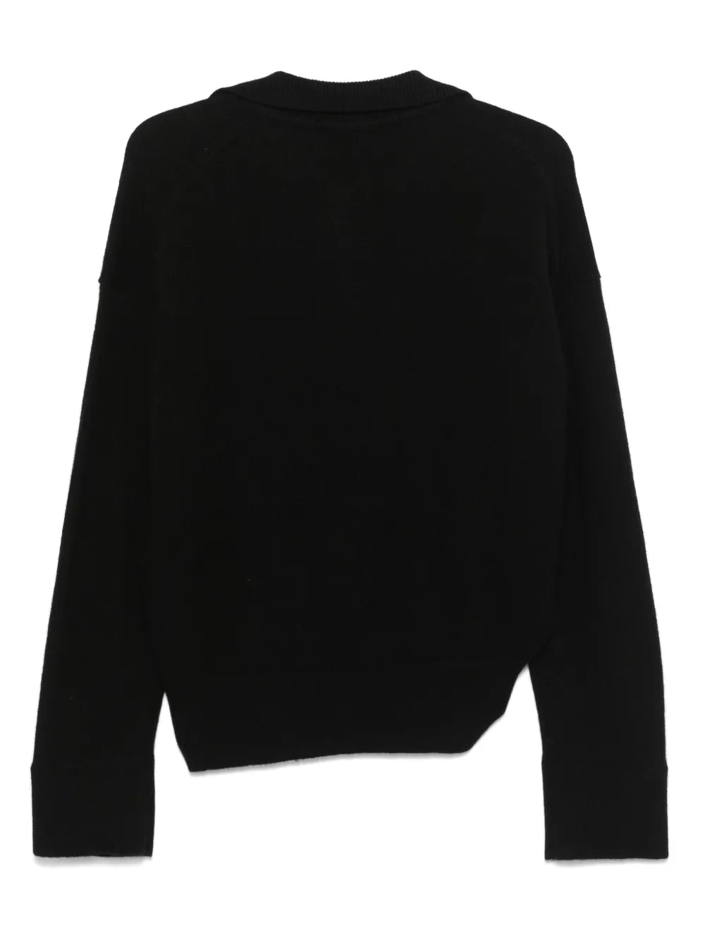Gathered Polo Sweater