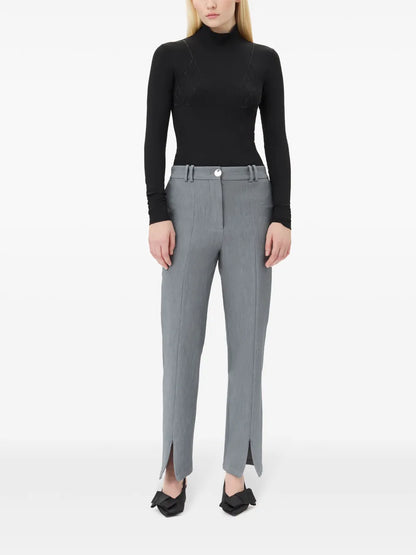Pressed-Crease Straight Trousers