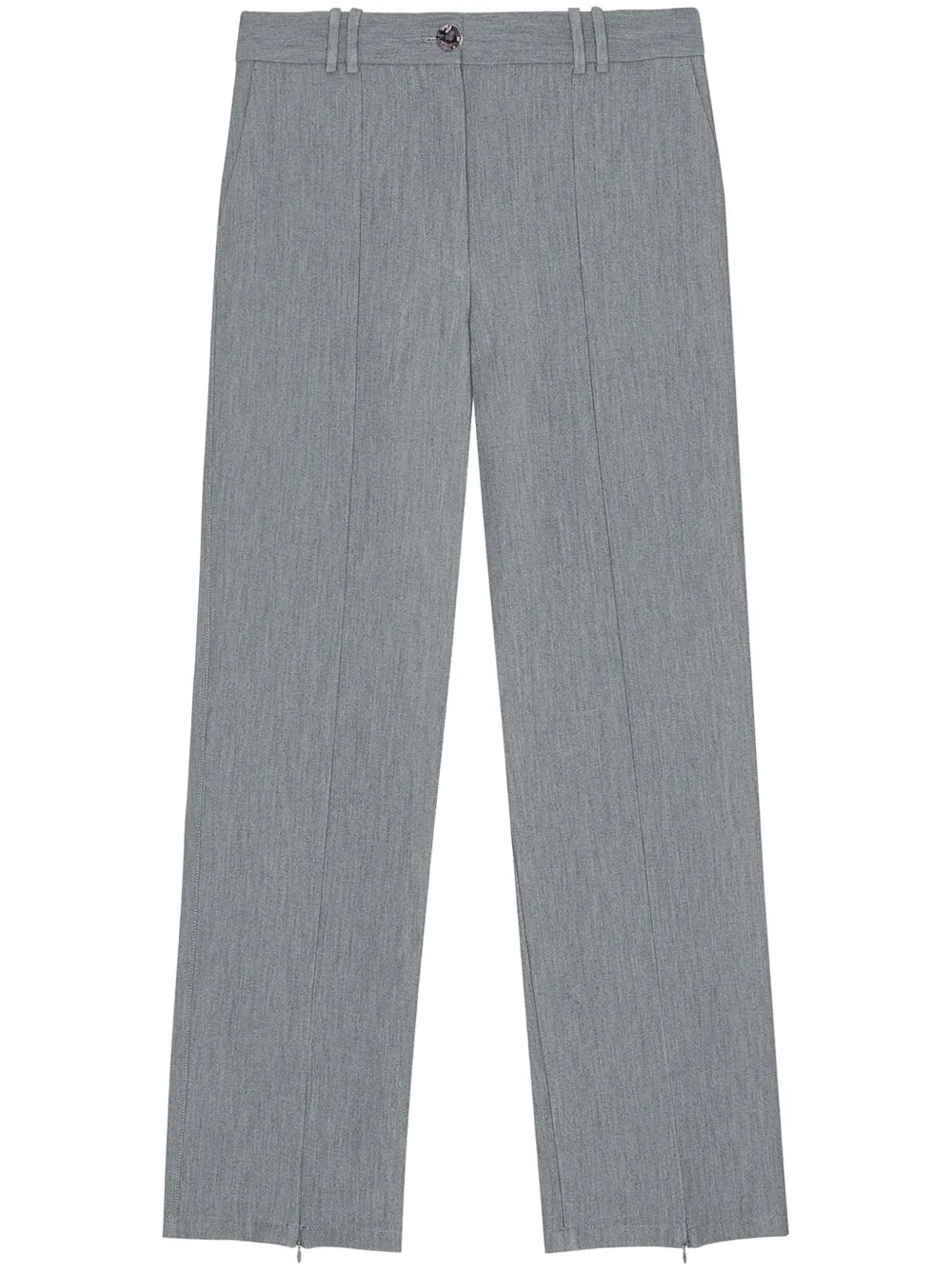 Pressed-Crease Straight Trousers