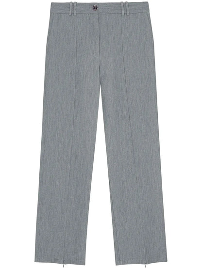 Pressed-Crease Straight Trousers