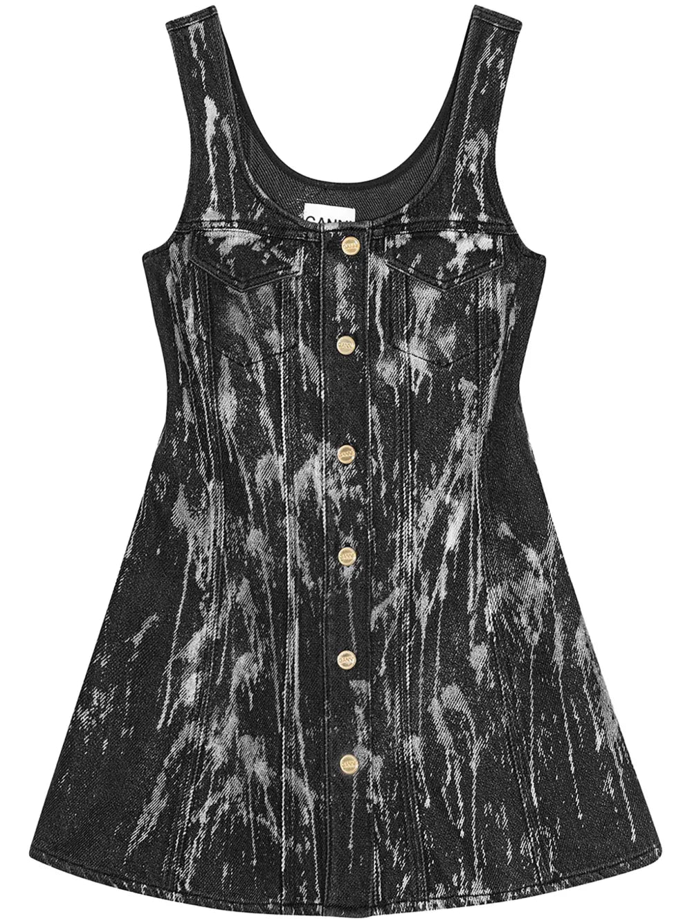 Brushed-Finish Mini Dress