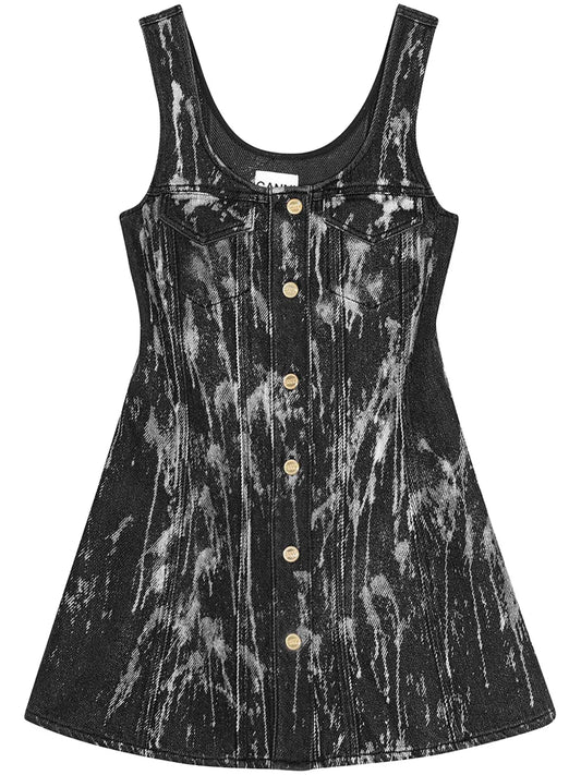 Brushed-Finish Mini Dress