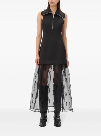 Layered-Design Midi Dress
