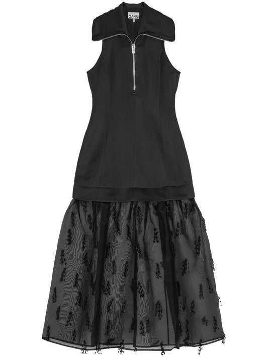 Layered-Design Midi Dress