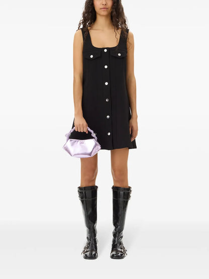 Press-Stud Fastening Mini Dress