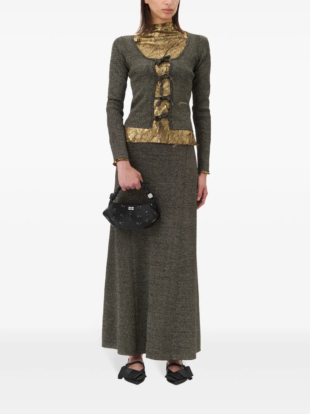 Logo-Embroidered Maxi Skirt