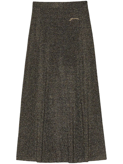 Logo-Embroidered Maxi Skirt