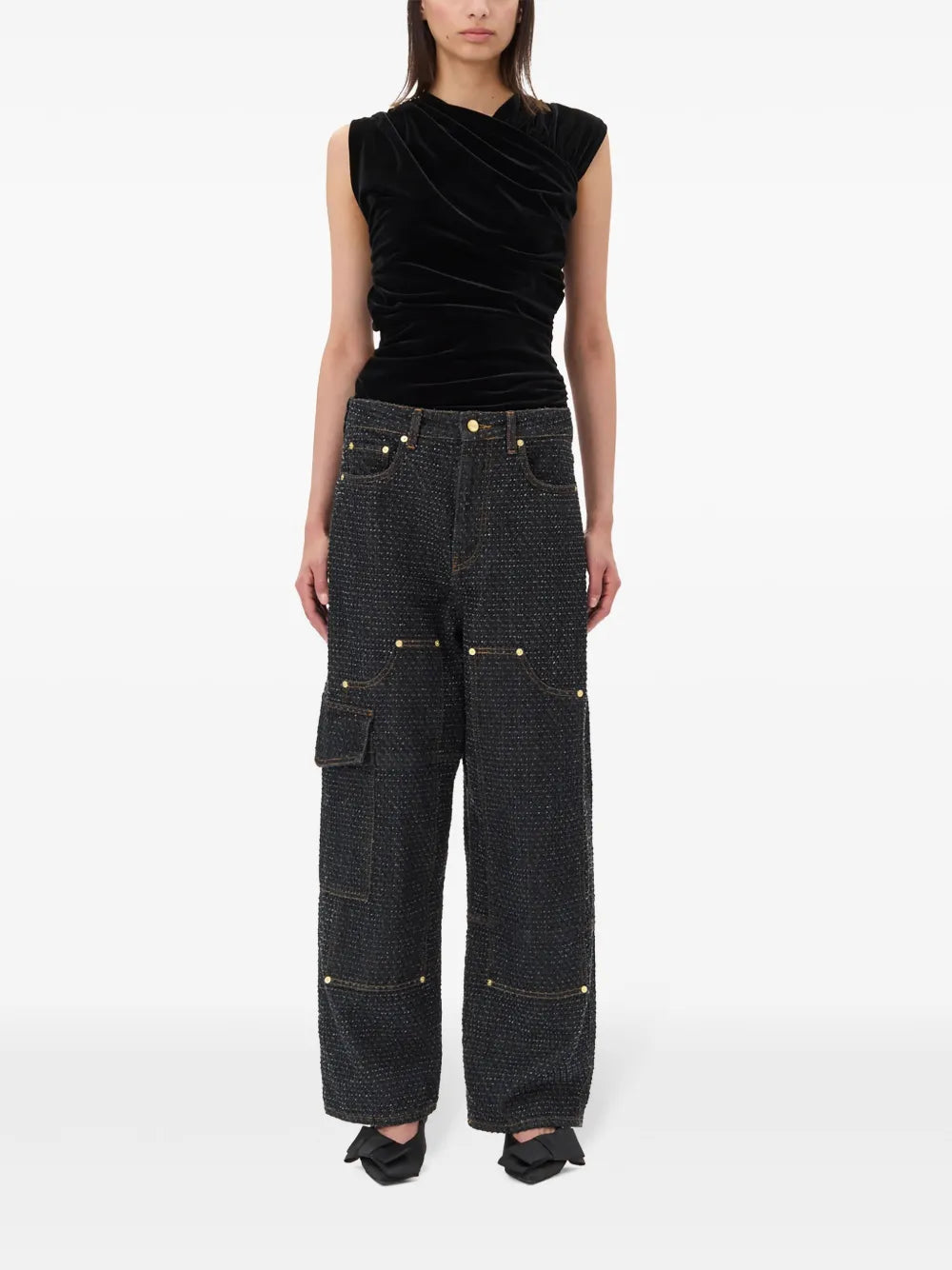 Ruched-Detailing Top