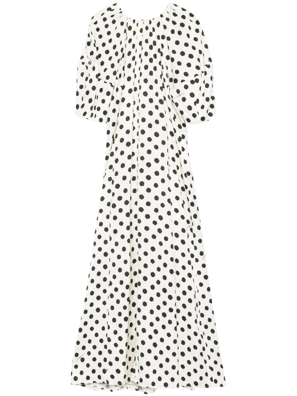 Polka-Dot Print Midi Dress