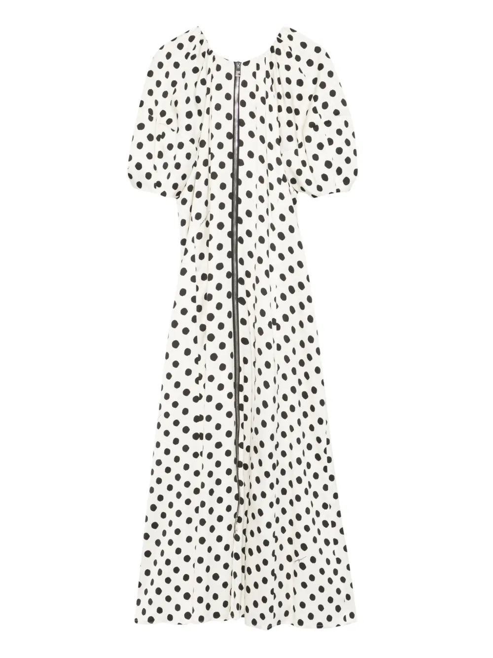 Polka-Dot Print Midi Dress