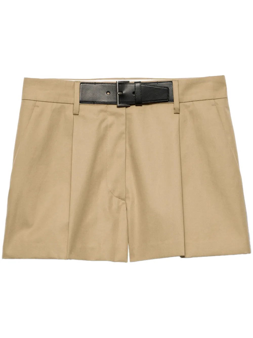 Belted Twill Shorts