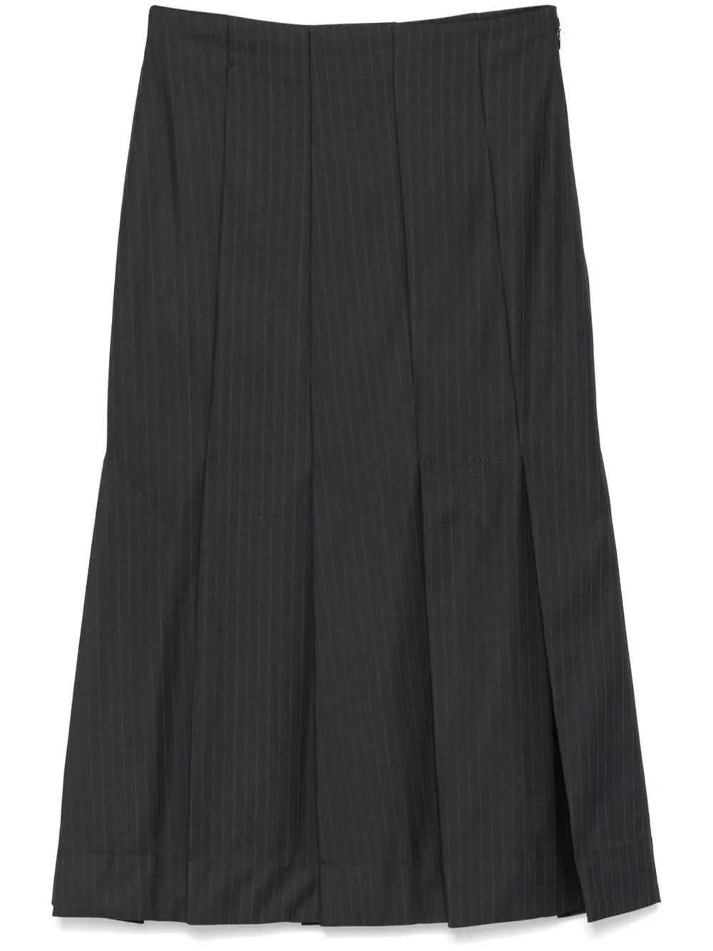 Pinstriped Midi Skirt