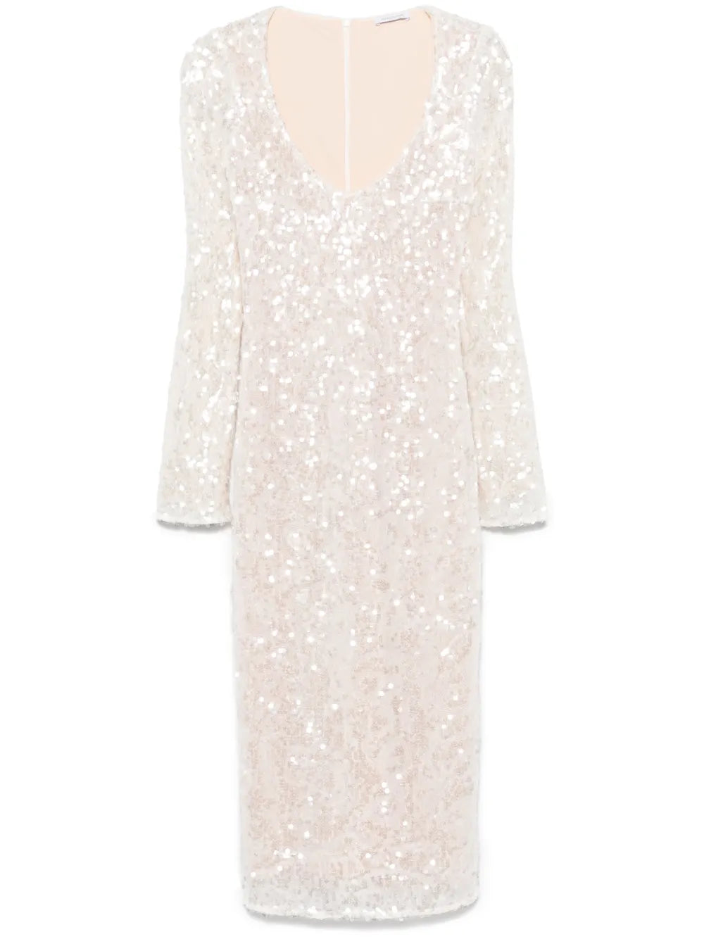 Sequin-Embellished Midi Dress