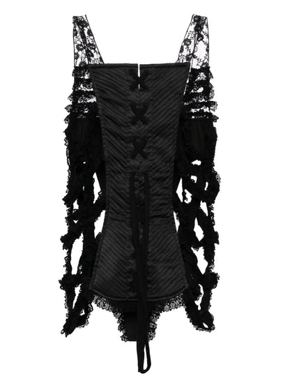 Lace Embroidery Sleeveless Blouse