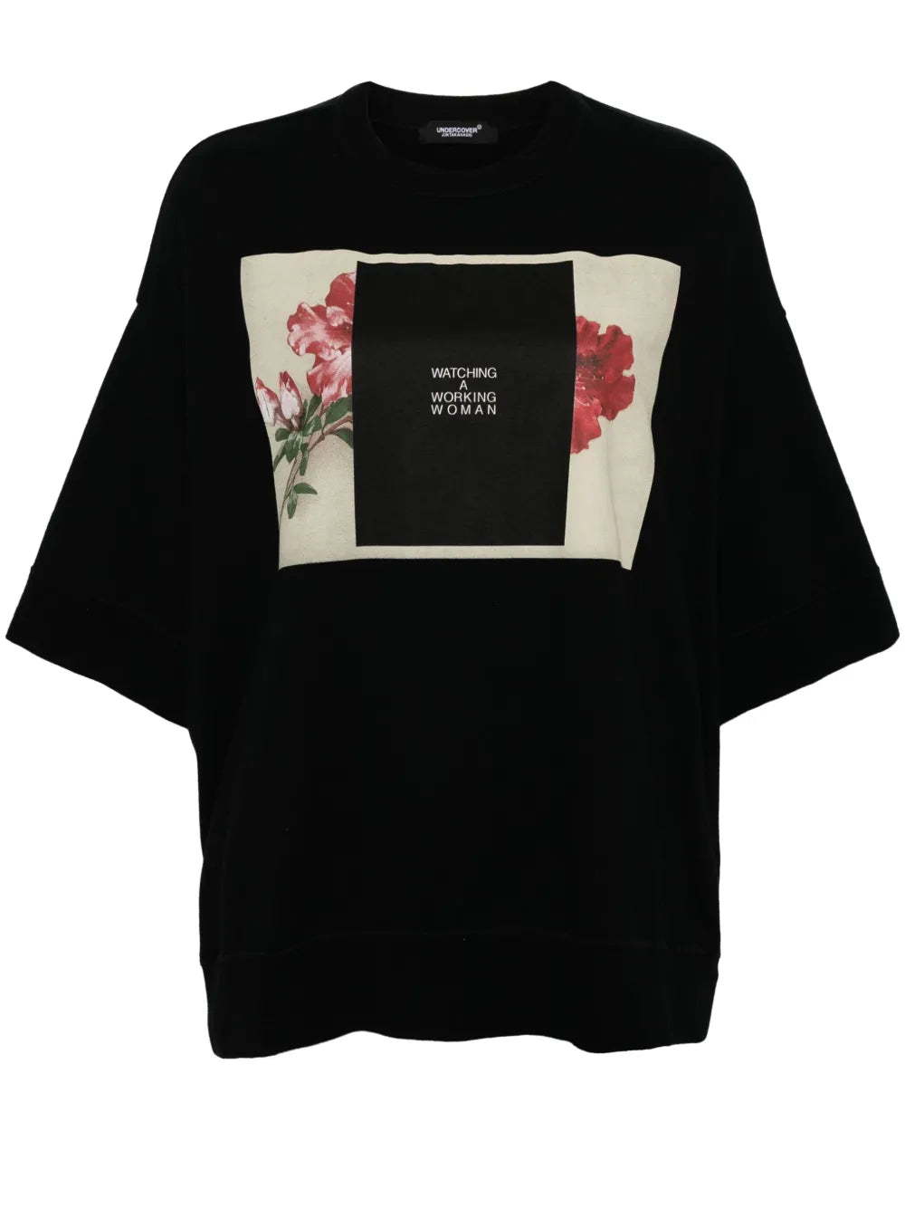 Graphic Print Short Sleeves Blouse