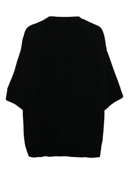 Graphic Print Short Sleeves Blouse