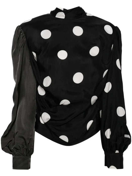 Asymmetric Long Sleeves Blouse