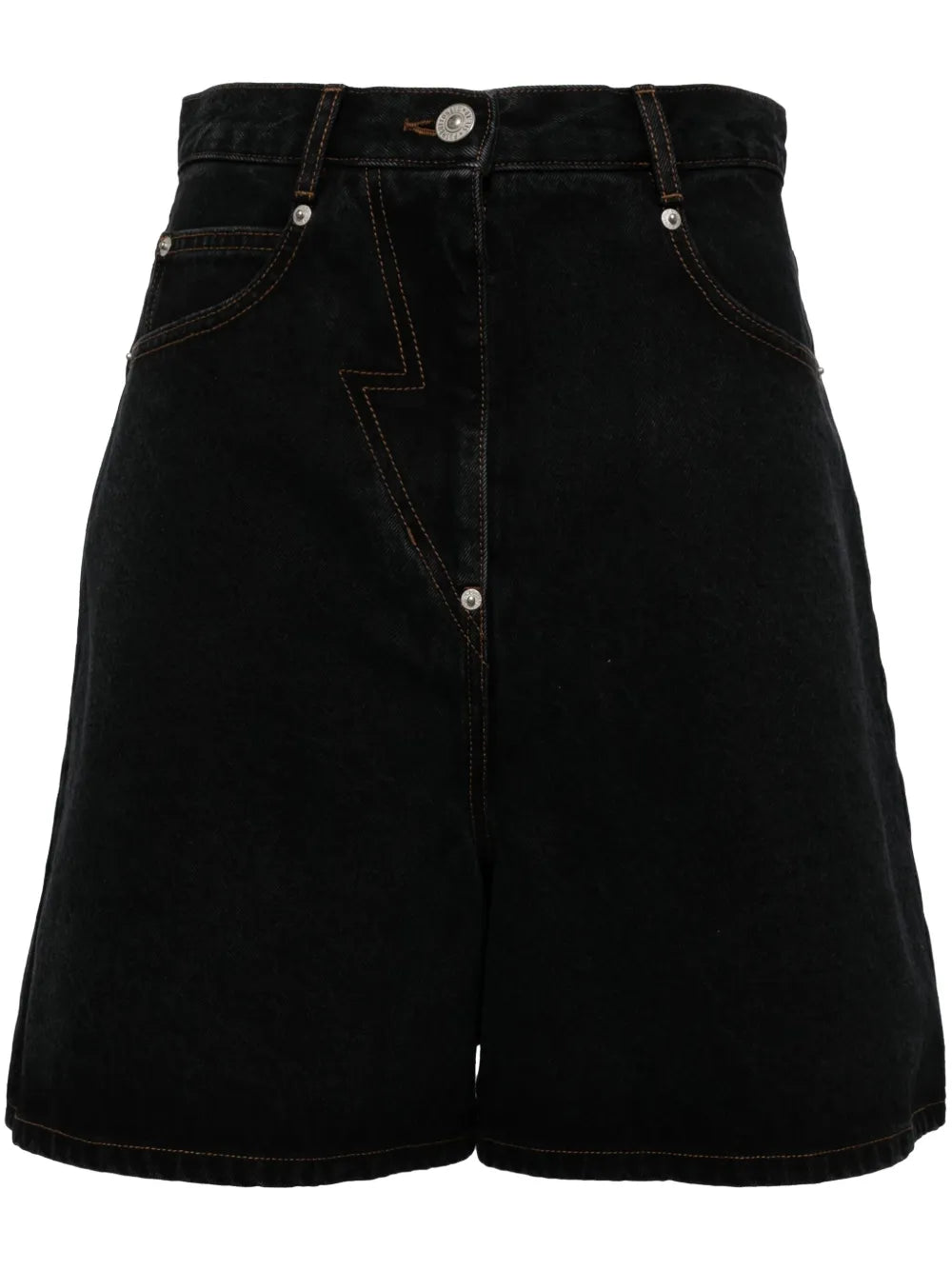 Logo Patch Denim Shorts