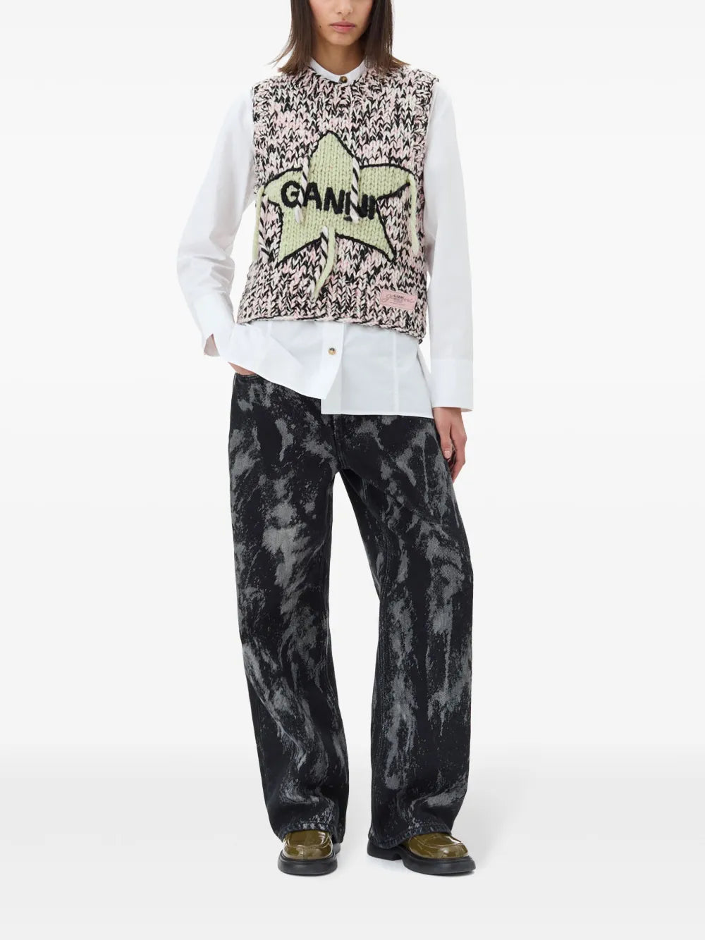 Embroidered Sleeveless Vest