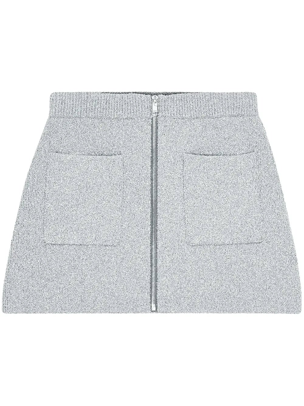 Zip-Up Knit Skirt