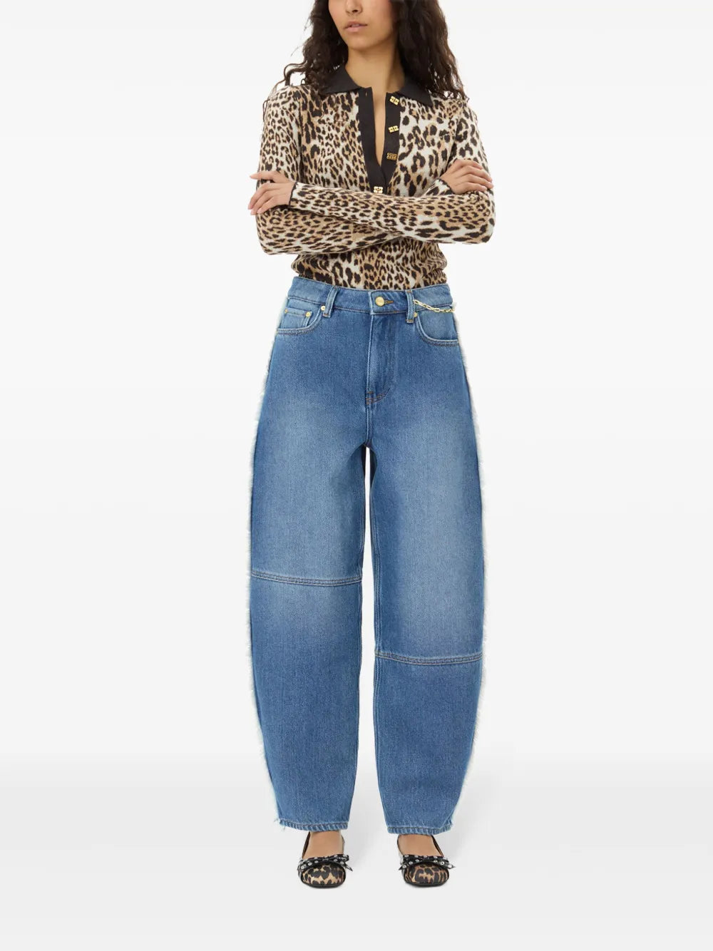 Leopard Print Long Sleeve Top