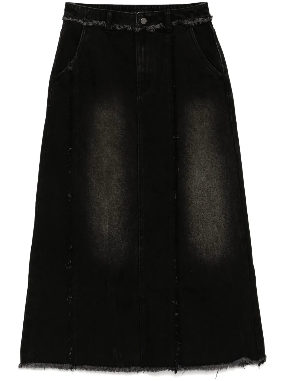 Distress Denim Skirt