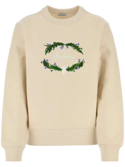 Sand Cotton Blend Sweatshirt
