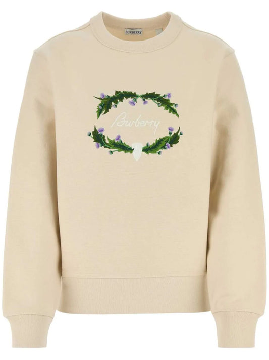 Sand Cotton Blend Sweatshirt