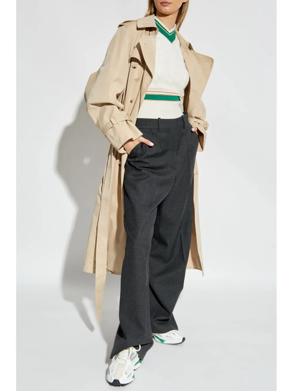 Logo-Embroidered Cable-Knit Top
