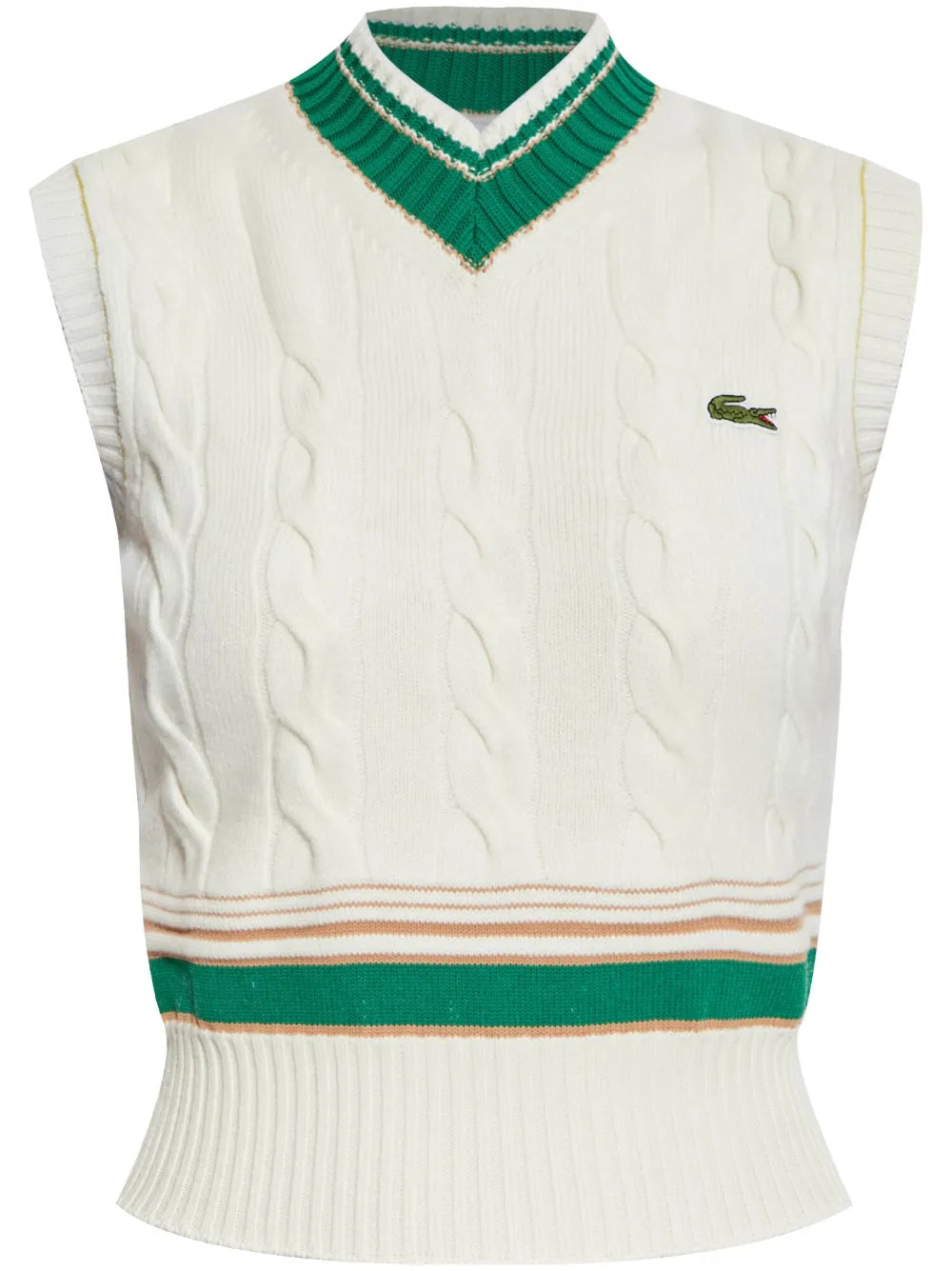 Logo-Embroidered Cable-Knit Top