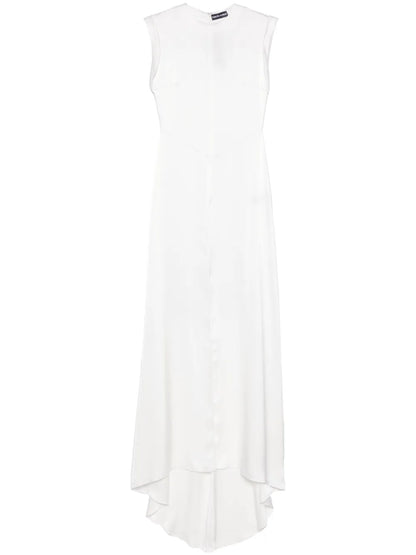Roll-Cuffs Satin Blouse