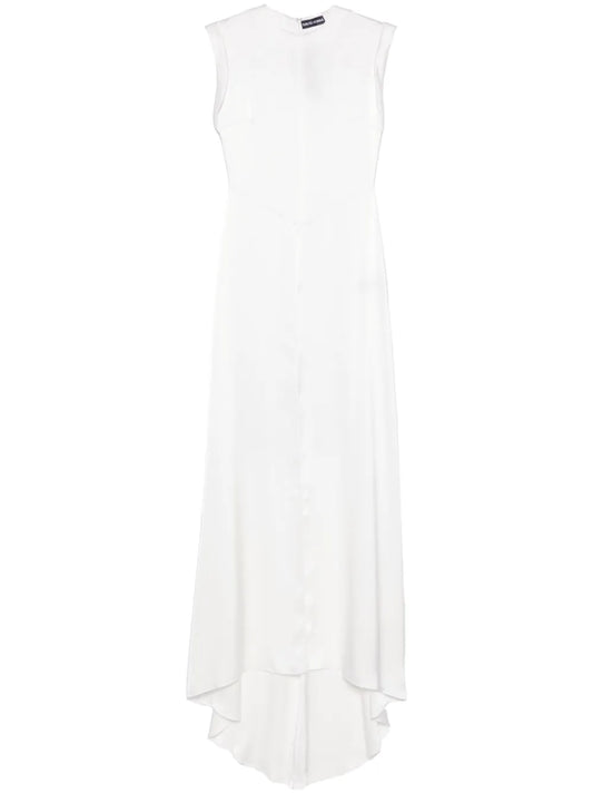 Roll-Cuffs Satin Blouse