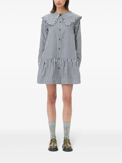Striped Cotton Shirt Dress