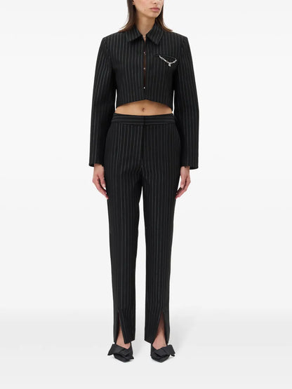 Striped Cropped Blazer