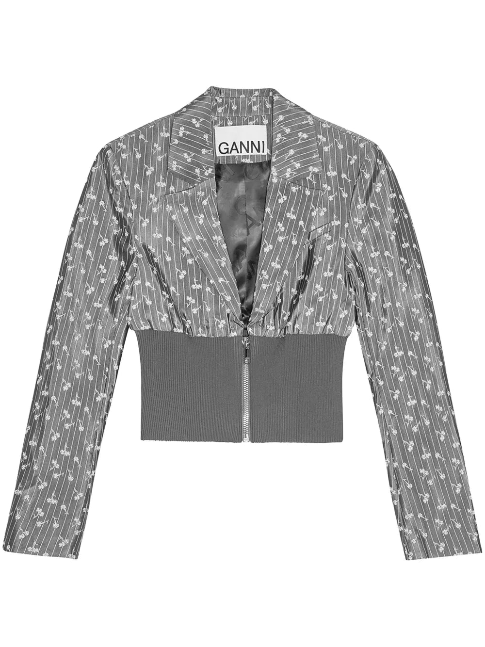 Jacquard Cropped Blazer