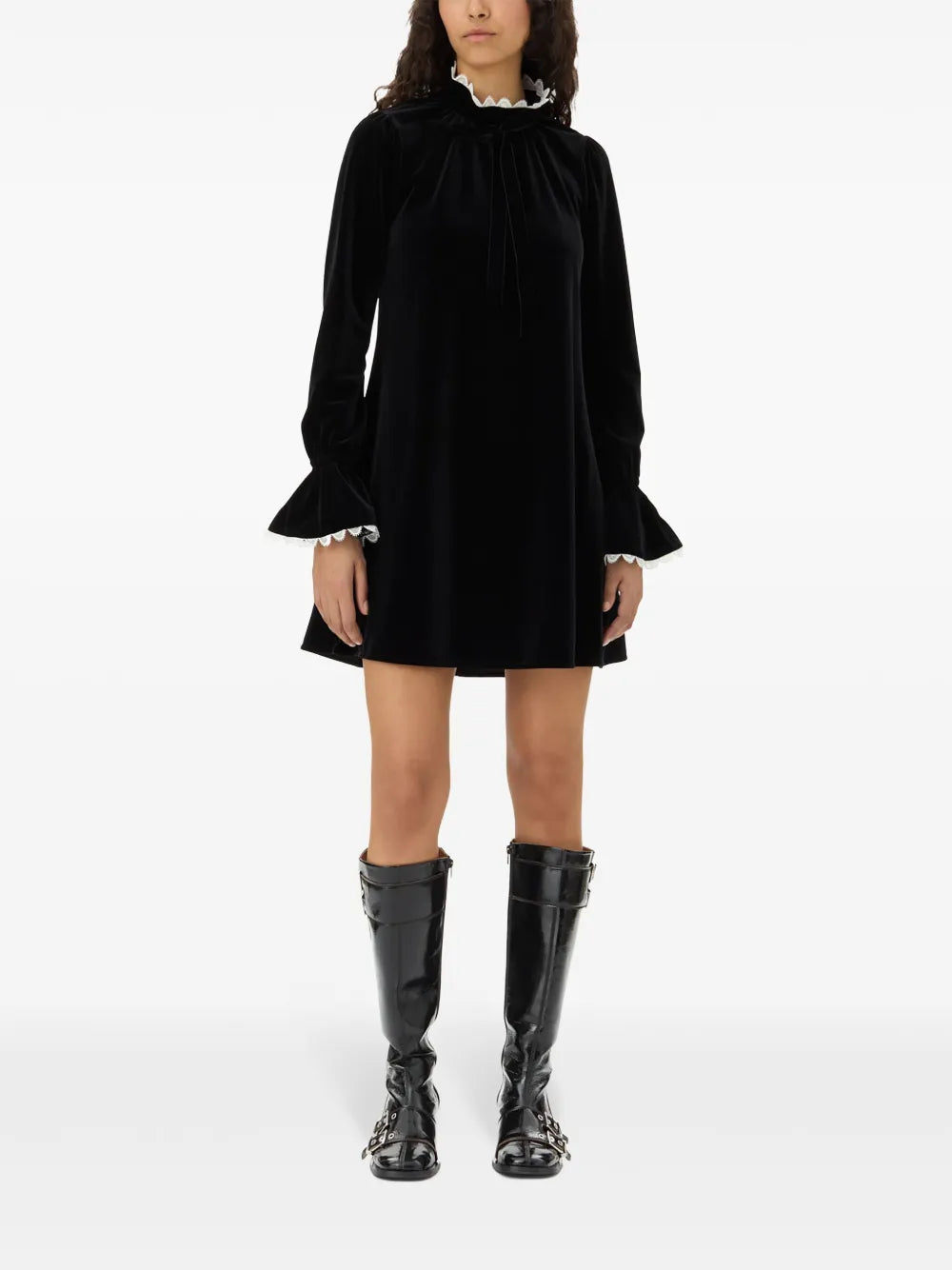 A-Line Velvet Mini Dress