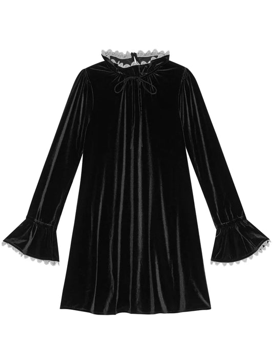 A-Line Velvet Mini Dress