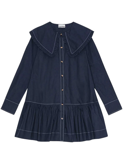 Cotton Poplin Mini Dress