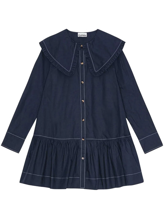 Cotton Poplin Mini Dress