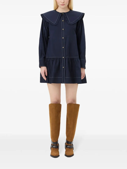 Cotton Poplin Mini Dress