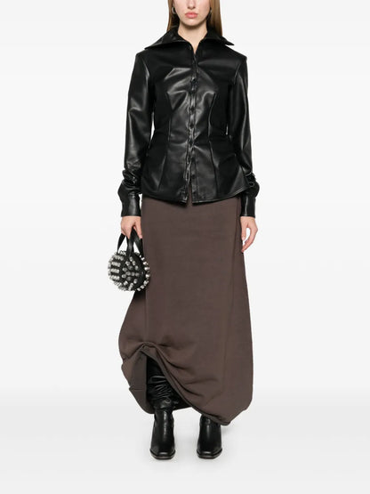 Faux-Leather Shirt