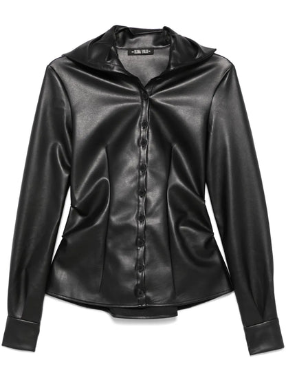 Faux-Leather Shirt