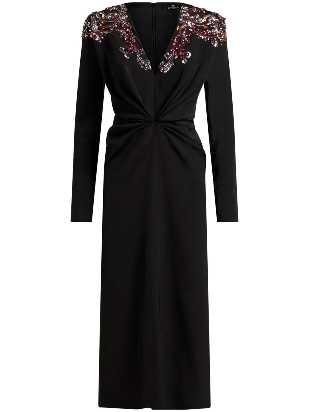 Embroidered Silk Dress