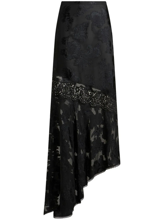 Fil-Coupé Chiffon Maxi Skirt
