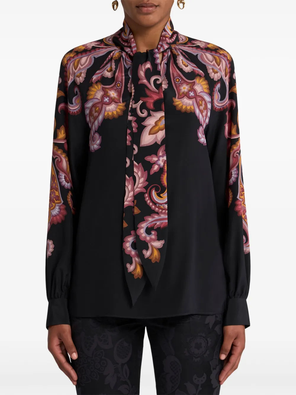 Printed Crepe De Chine Blouse