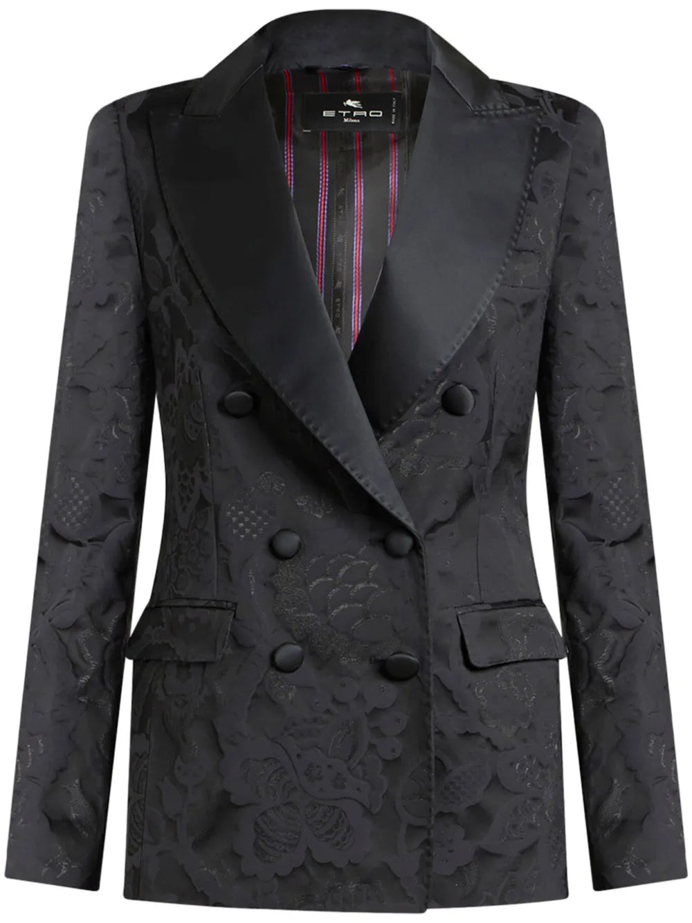 Double-Breasted Jacquard Blazer