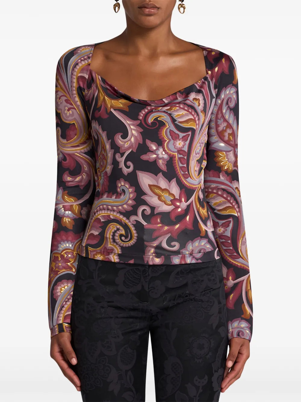 Printed Jersey Top