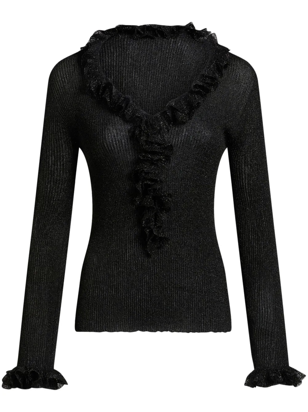 Metallic Ruffled Jumper